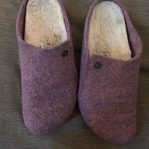 Birkenstock Felt Slip-On Slippers for Women - Purple